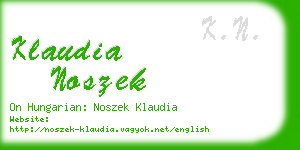 klaudia noszek business card